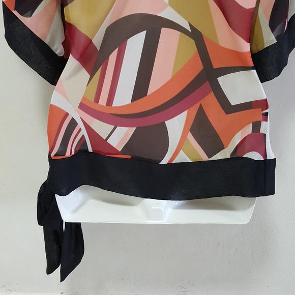 Honey Punch Top Retro Sheer Dolman Off shoulder S - Picture 10 of 13